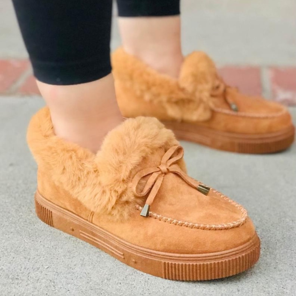 Cozette Cozy Camel Moccasins